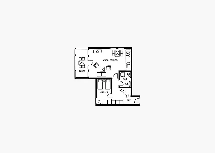 Duenenpark - Komfortplus Mit 1 Schlafzimmer Und Balkon Im Dachgeschoss 148